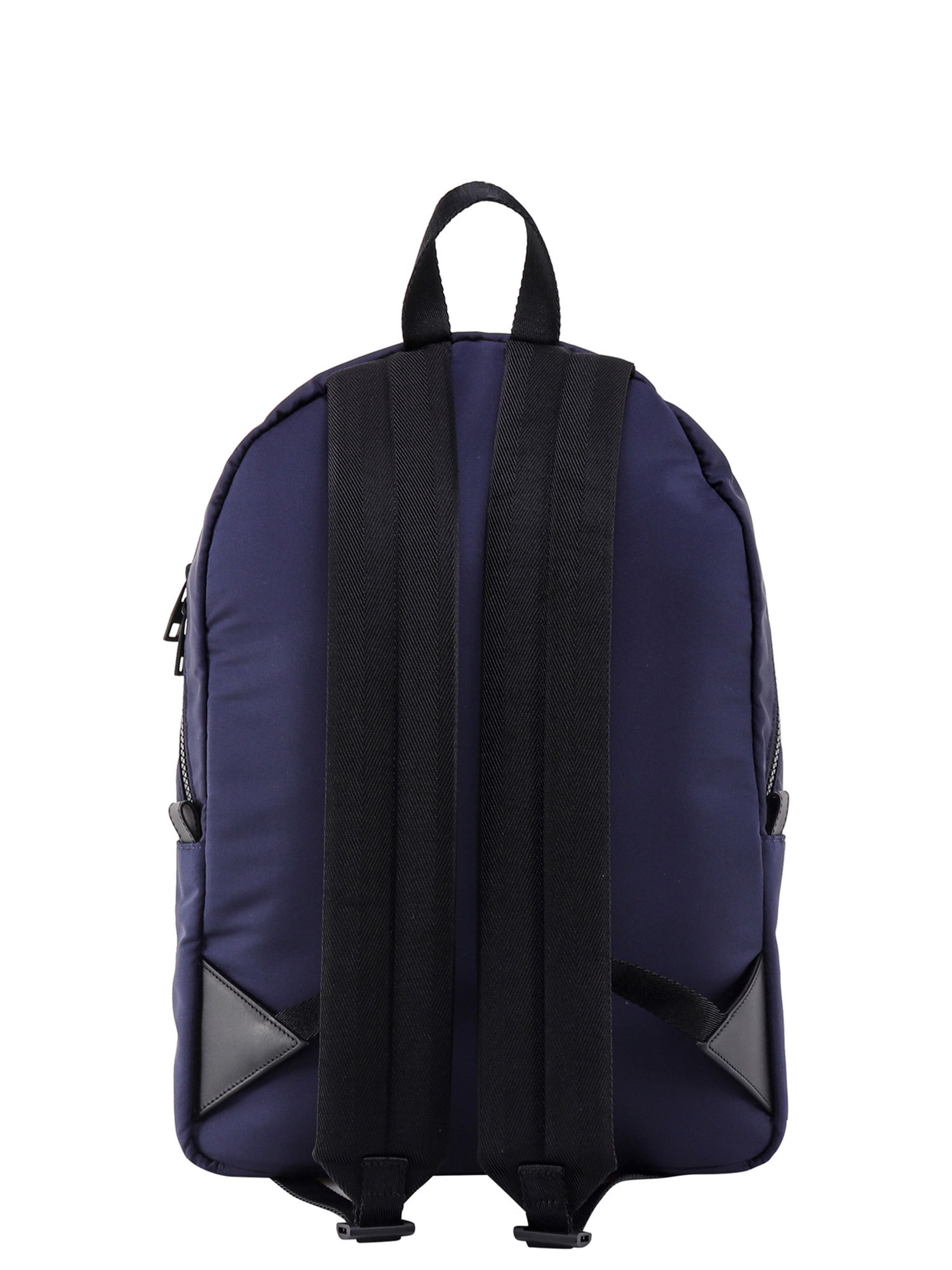 Alexander Mcqueen Shoulder Straps Backpack With Front Zip Pocket In Blue