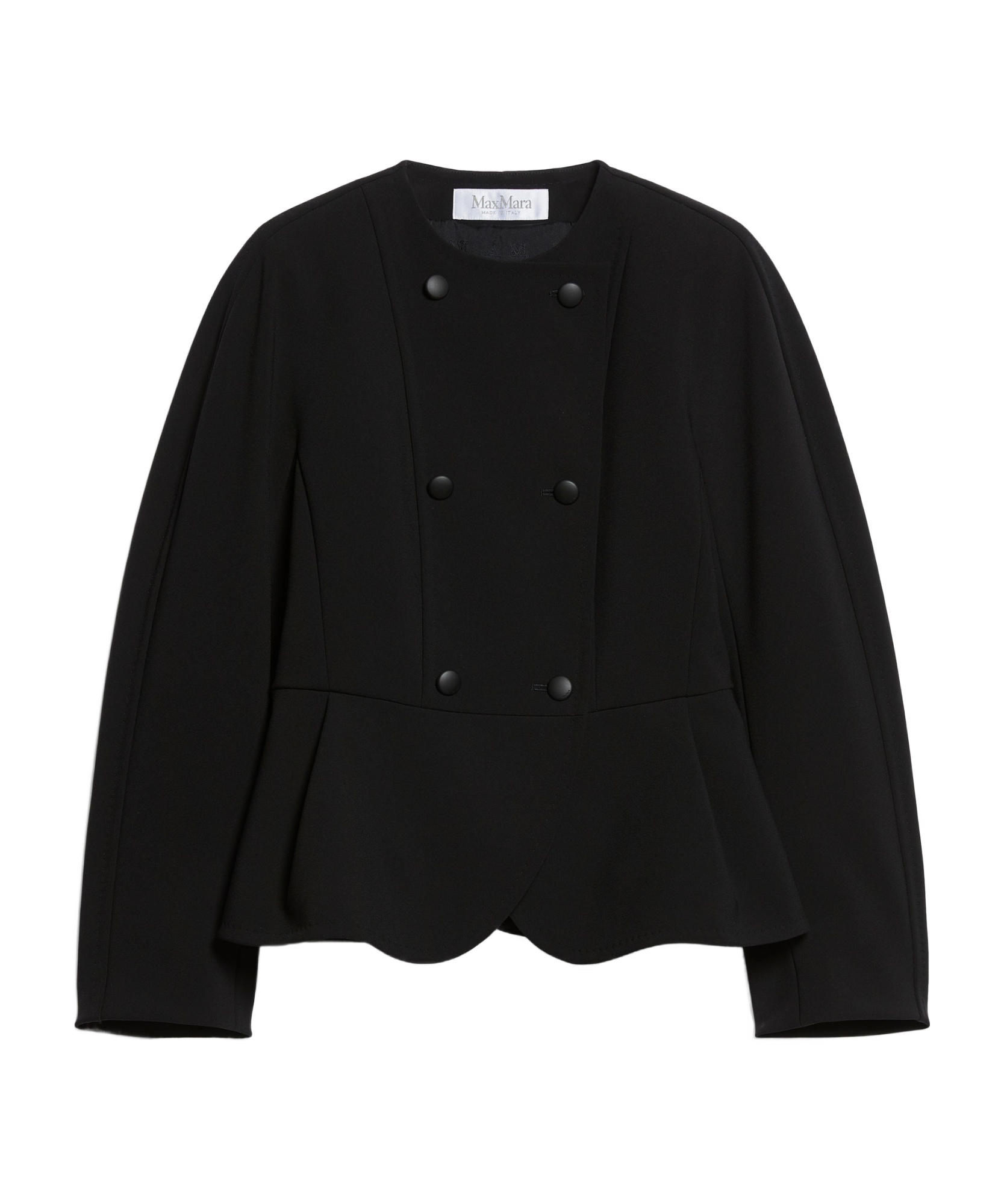 Max Mara Stretch Fabric Slim-fitting Jacket In Black