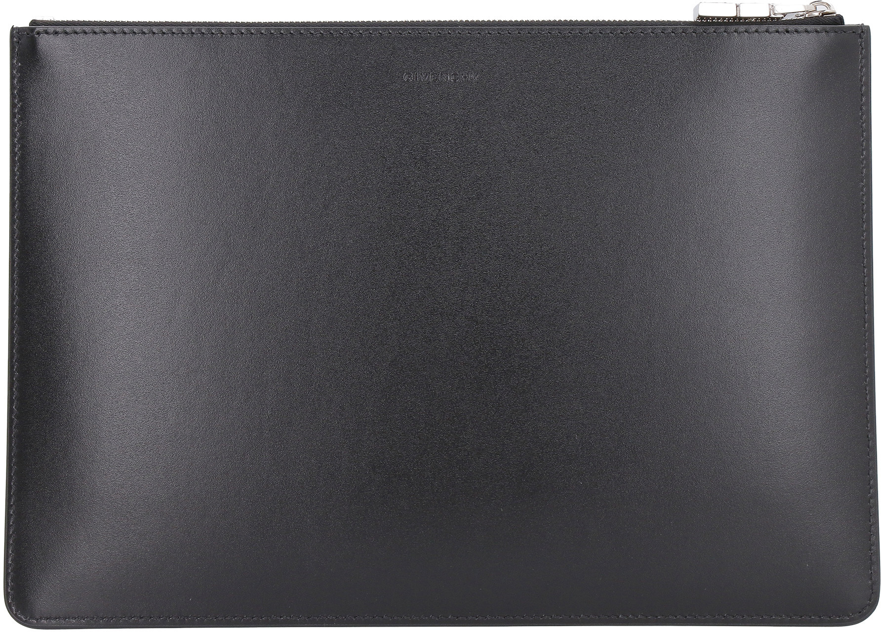 Givenchy 4g Medium Leather Clutch In Black