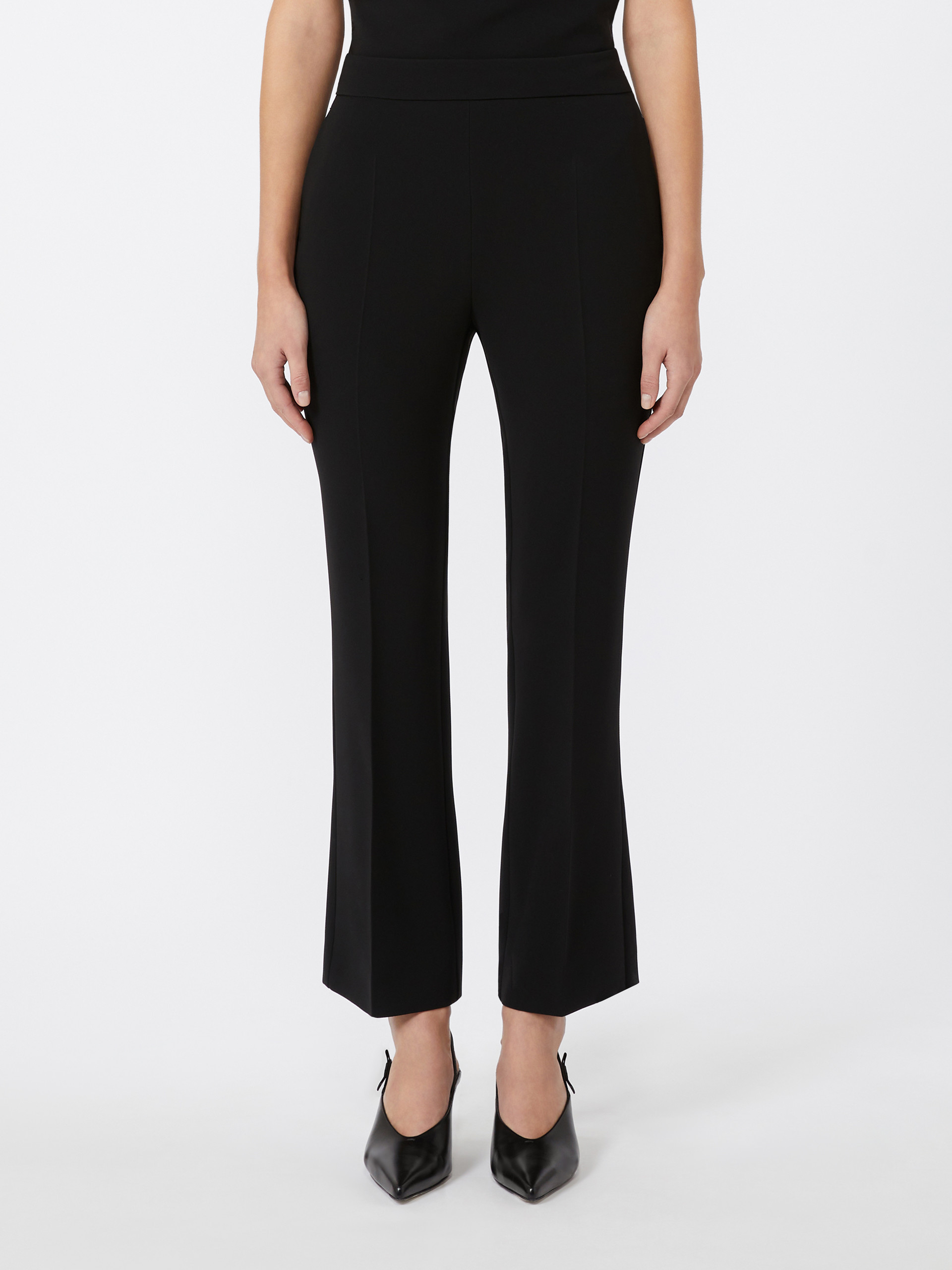 Max Mara Okra Long Trouser Black In Black