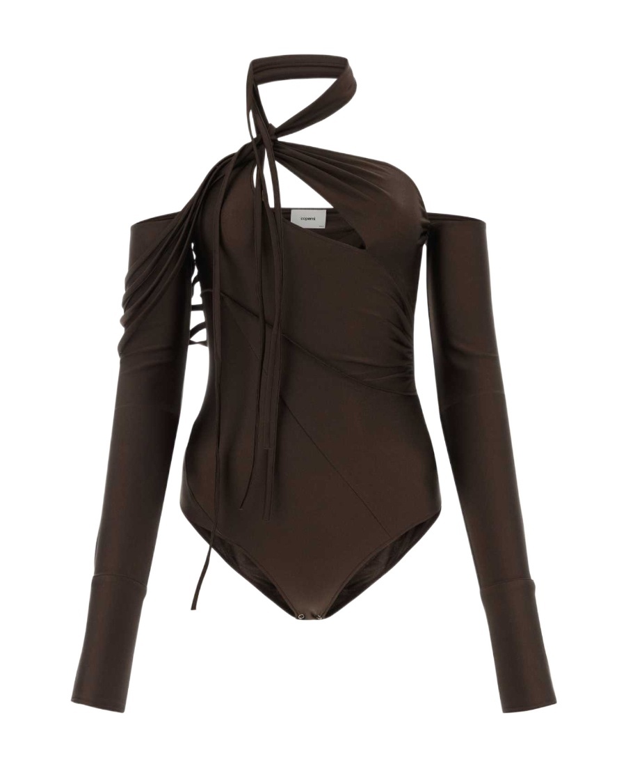 Coperni Multi-strap Stretch Jersey Bodysuit In Black