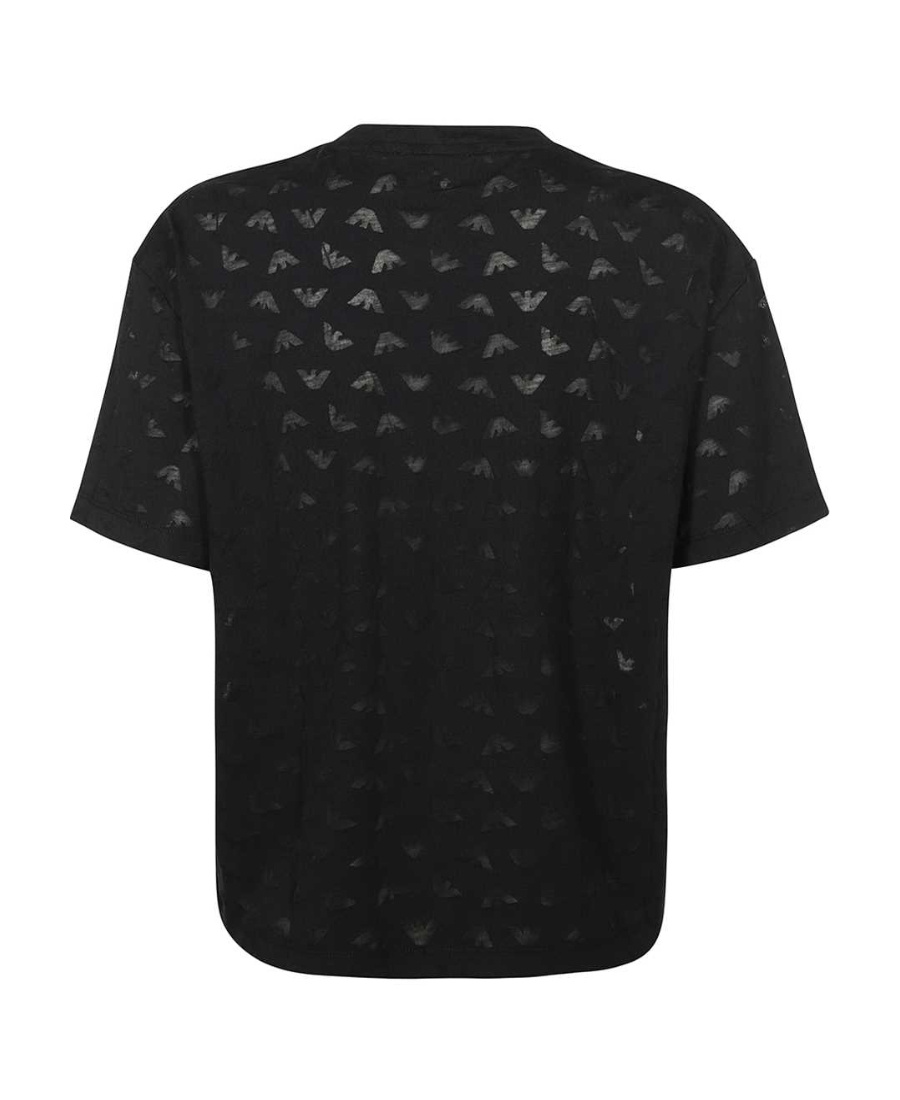 Emporio Armani Logo-print Short-sleeved T-shirt In Black
