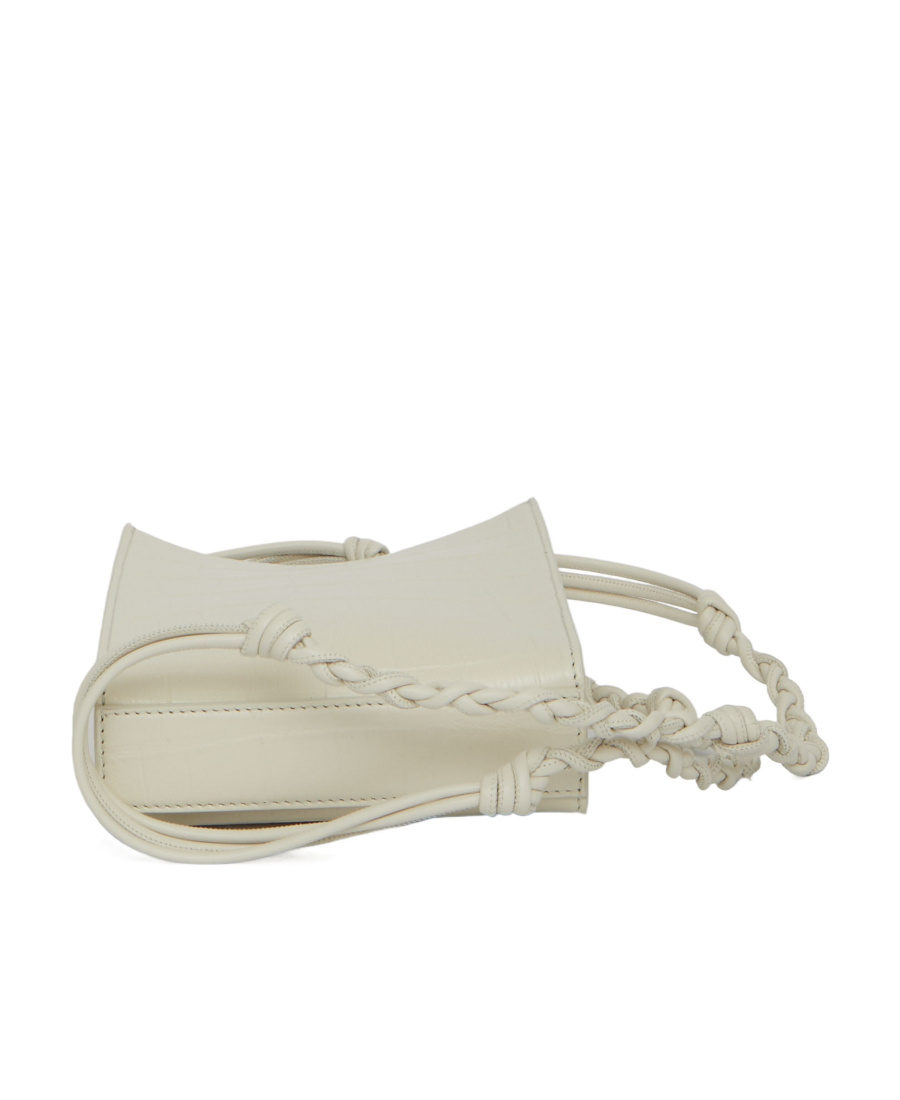 Jil Sander Ivory Leather Small Tangle Shoulder Bag In White