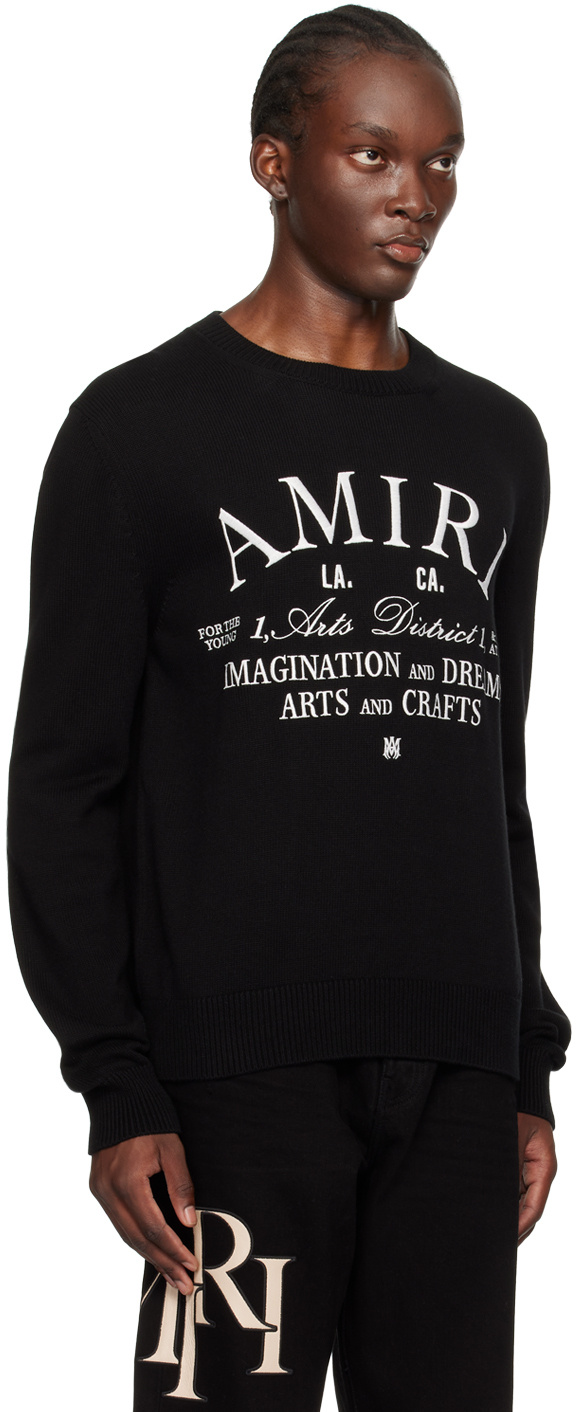 Amiri Arts District Cotton Sweatshirt In Black
