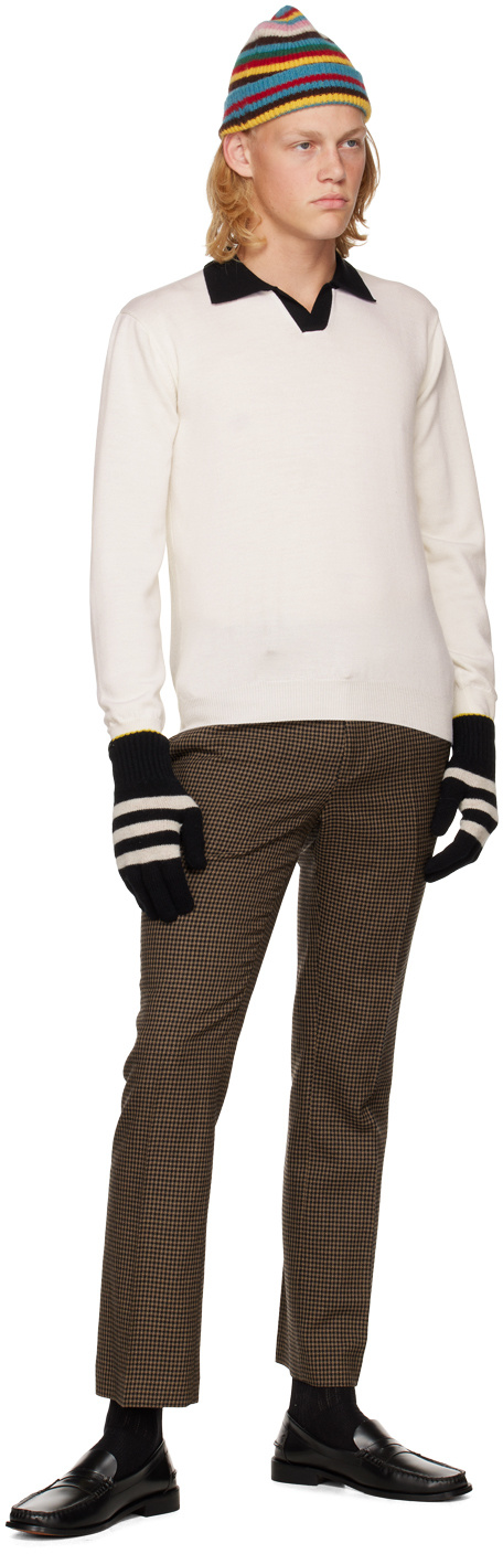 Paul Smith Checked Tailored Trousers In Black