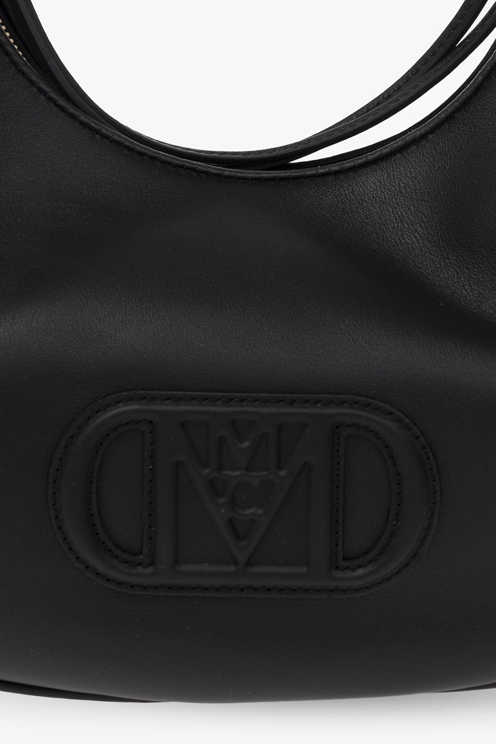 Mcm Logo Shoulder Bag In Black