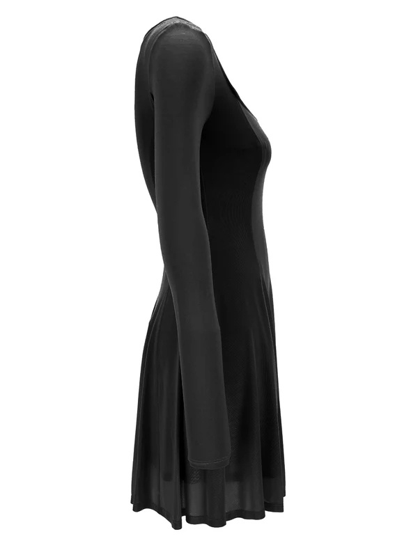 Versace Jeans Scoop-neck Skater Dress In Black