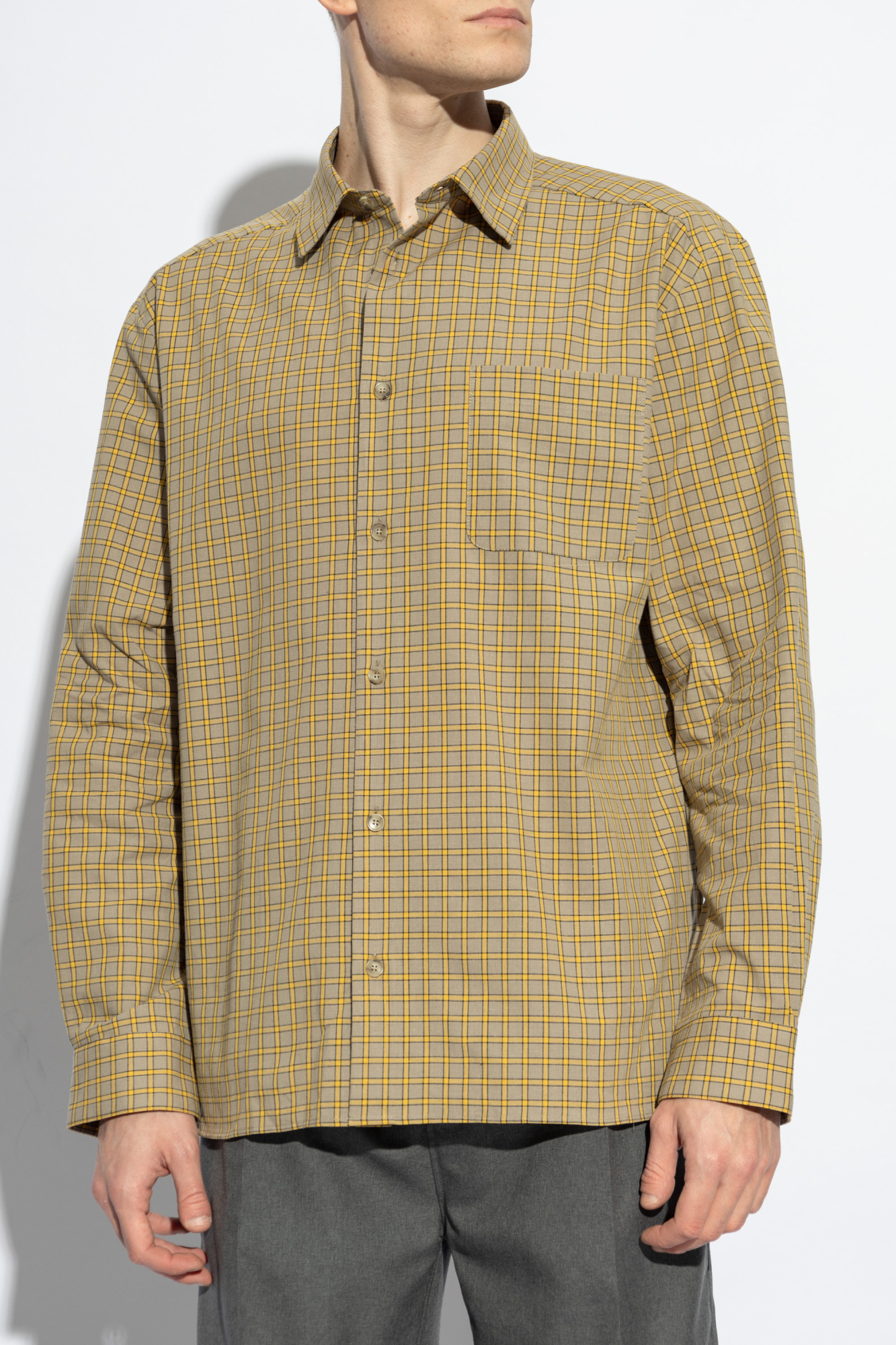 Apc A.p.c. Checked Pattern Long In Nude