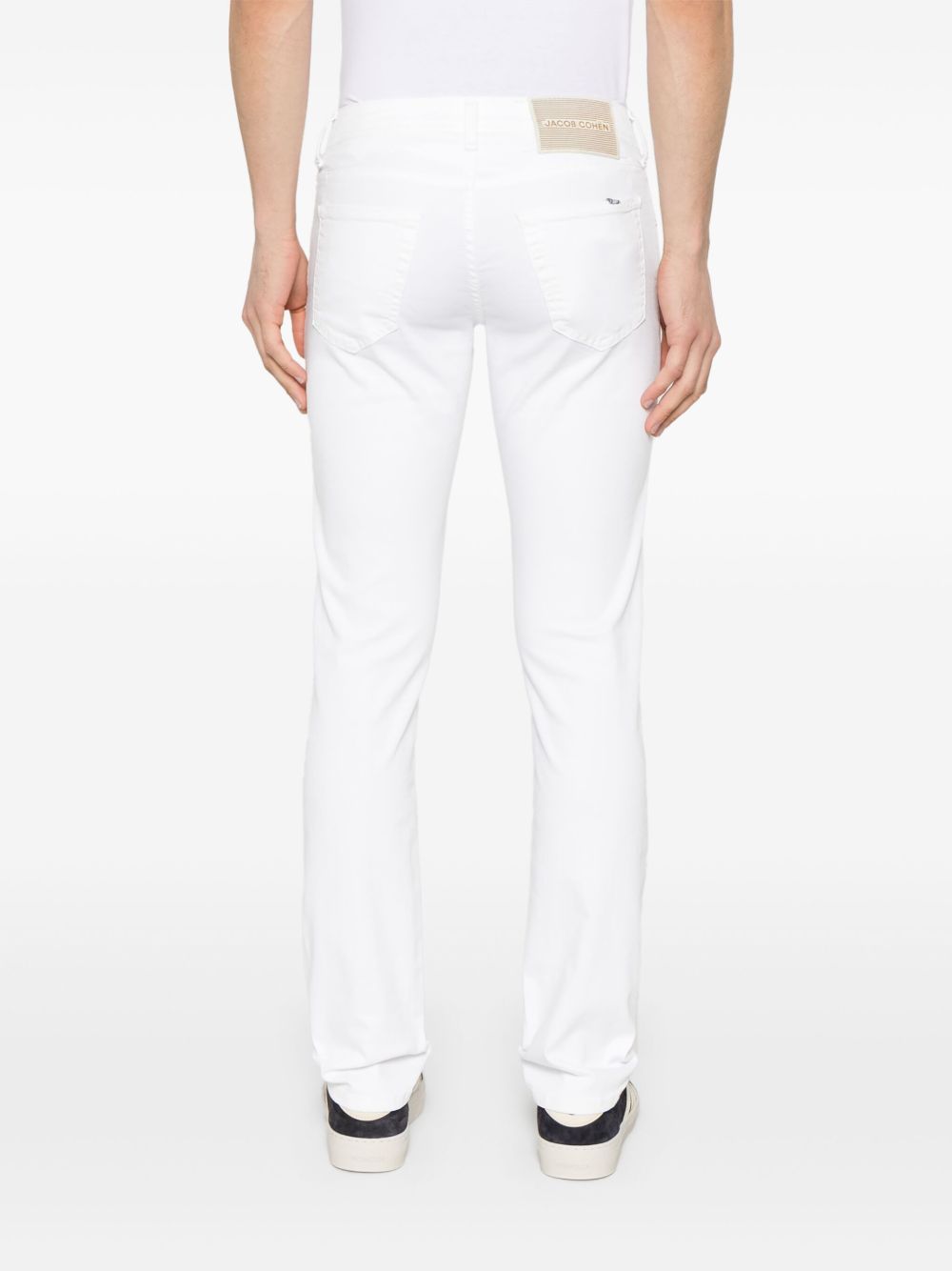Jacob Cohen Belt Loop Track Pants In White