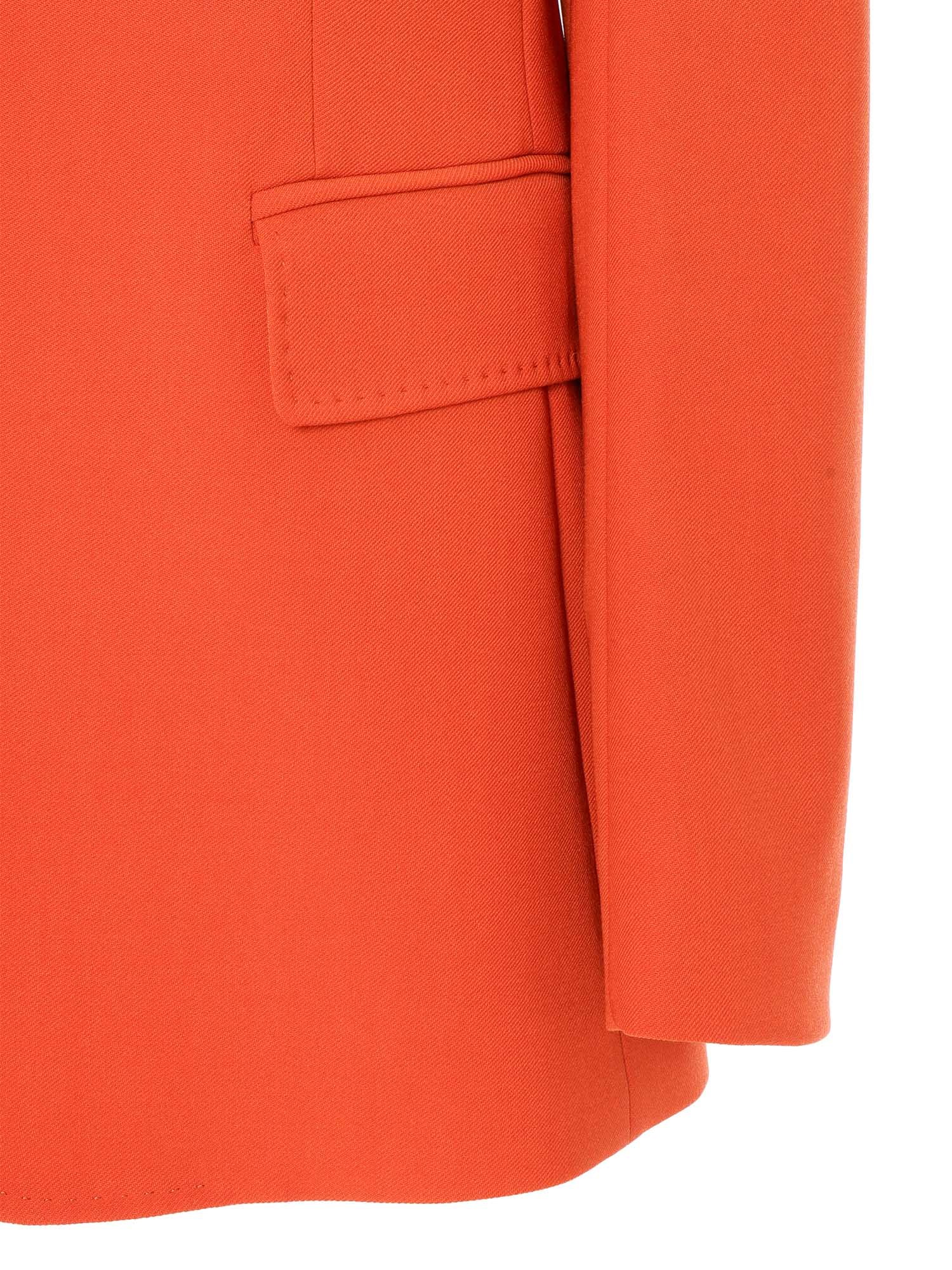 Max Mara Wool Single-breasted Suit Coat In Orange
