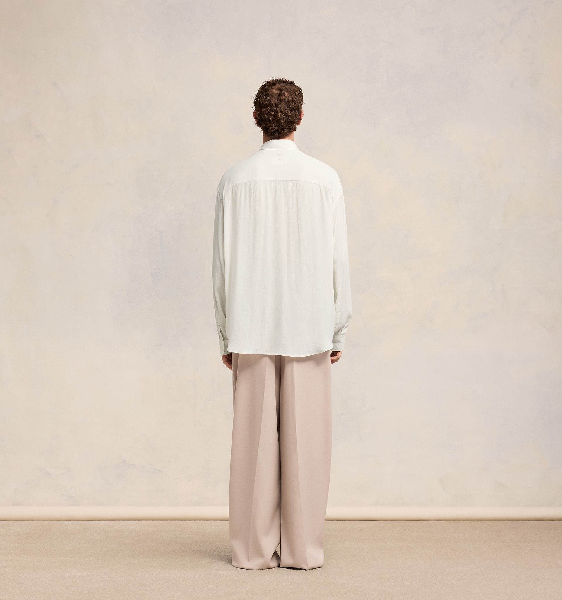 Ami Alexandre Mattiussi Ami Paris Short Sleeve Cotton Shirt In White
