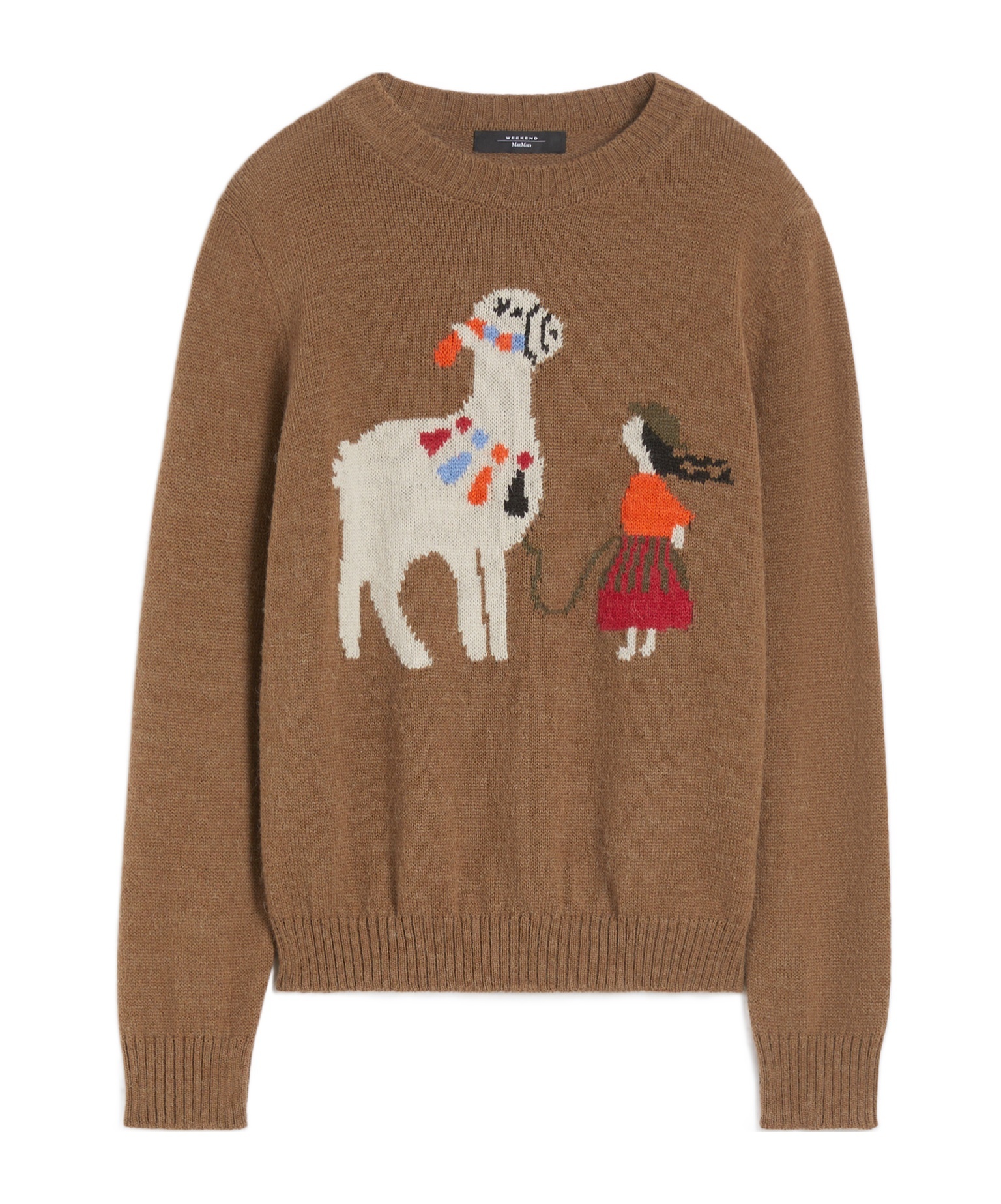 Weekend Max Mara Crew Neck Sweater In Brown
