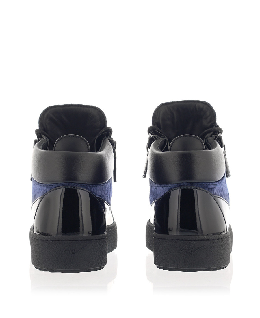 Shop Giuseppe Zanotti Suede High-top Sneakers In Black