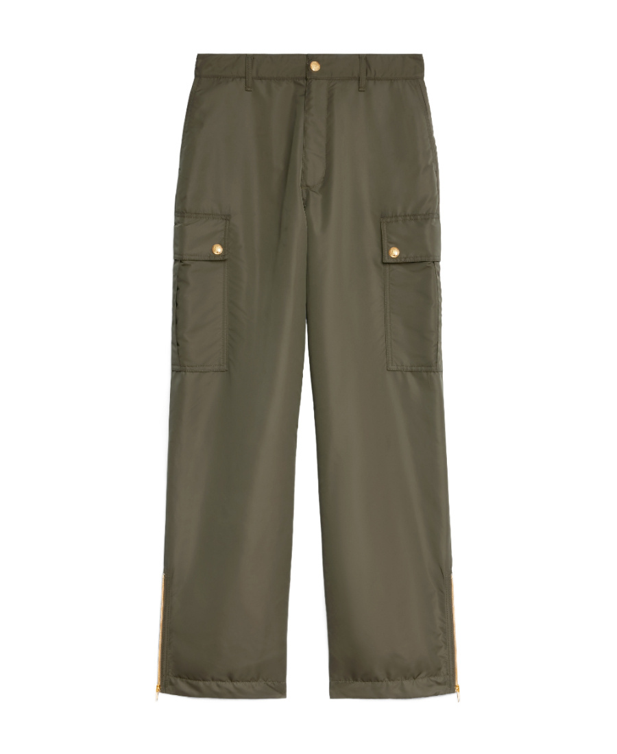 Celine Low-waisted Overalls And Casual Pants In Khaki