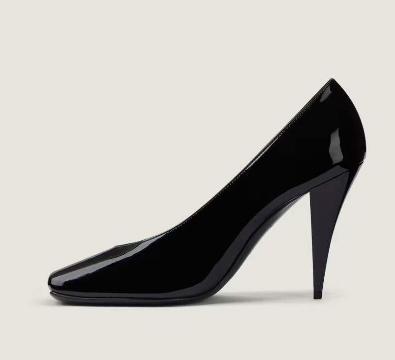 Givenchy Sliced Square 95 Patent Leather Pumps In Black