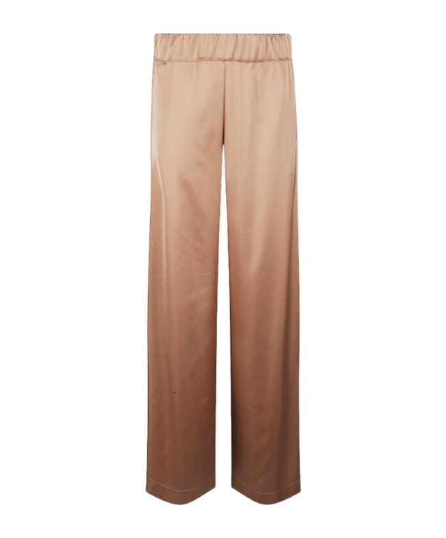 D Exterior Elastic Waist Casual Pants In Brown