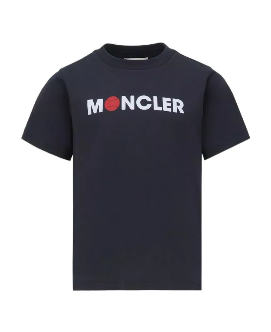 Moncler Enfant Tennis Logo T-shirt In Blue