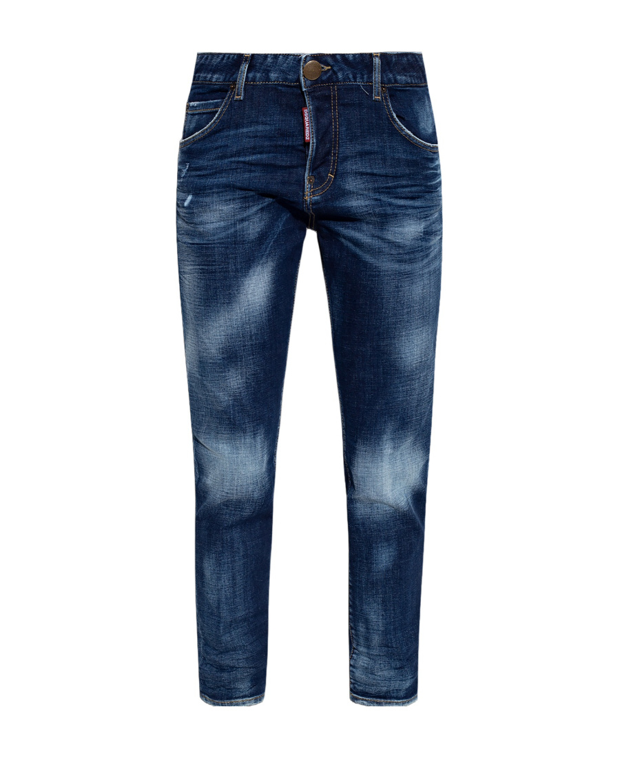 Dsquared2 Bleached-effect Skinny Jeans In Blue