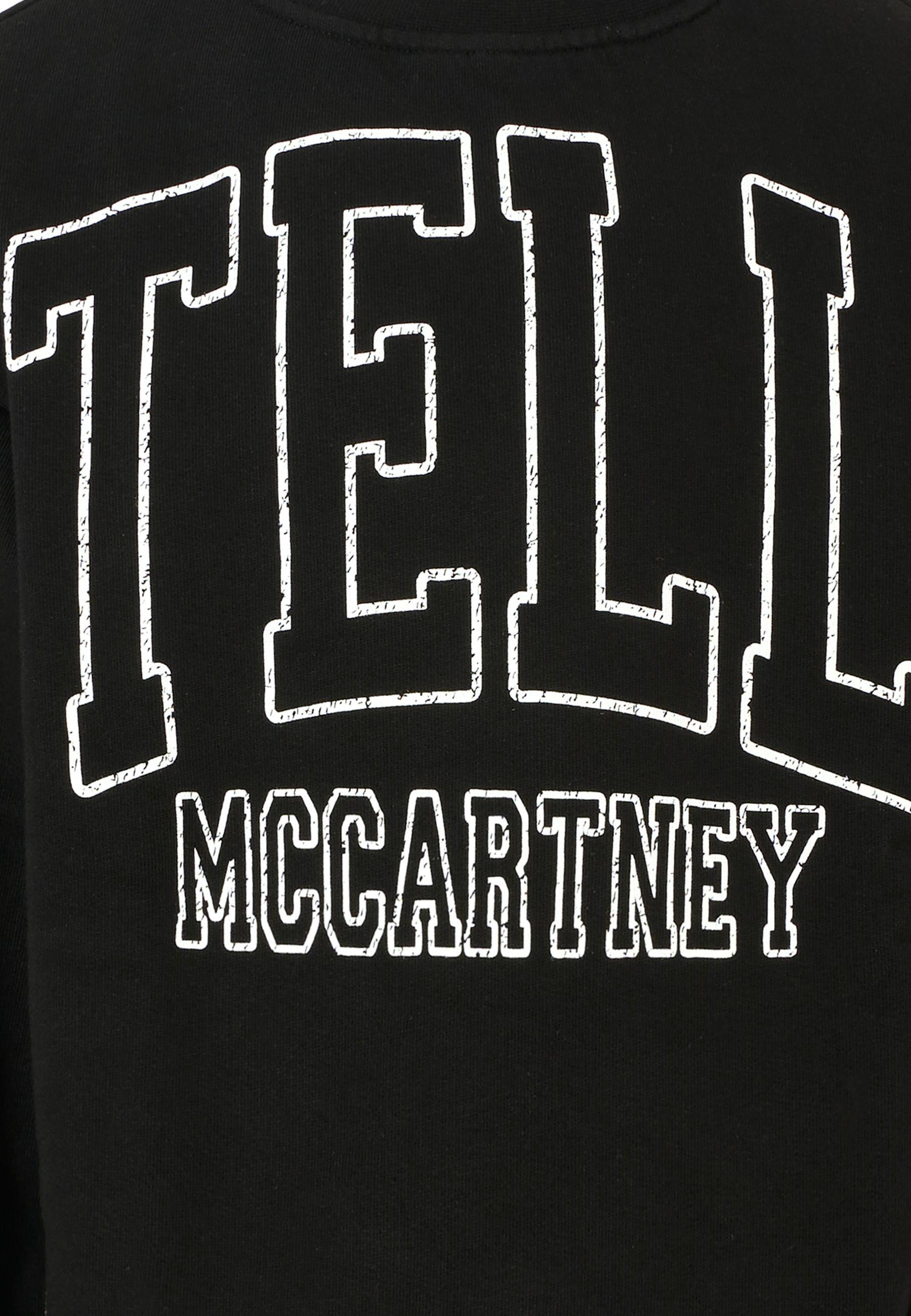 Stella Mccartney Logo-stamp Sweatshirt In Black