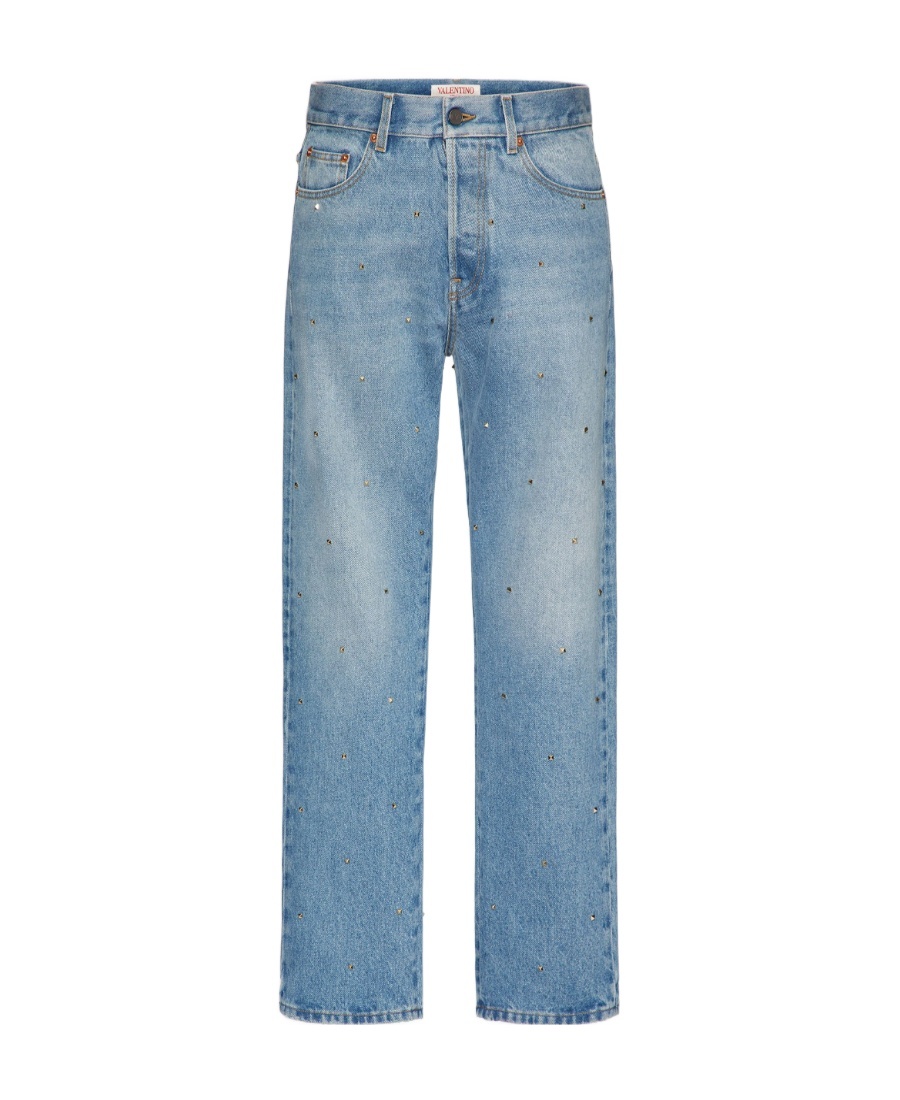 Valentino Straight-leg Denim Jeans In Blue