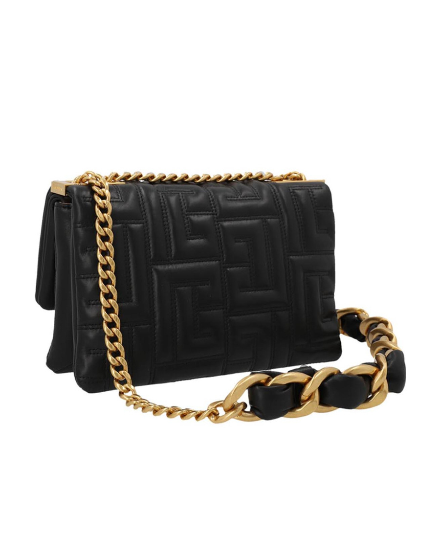 BALMAIN 1945 SOFT SMALL BAG IN QUILTED LEATHER