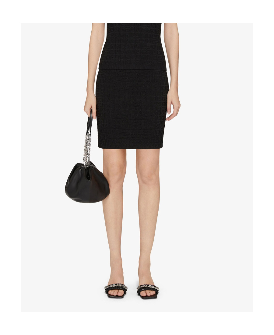 Givenchy 4g Monogram-jacquard Mini Skirt In Black