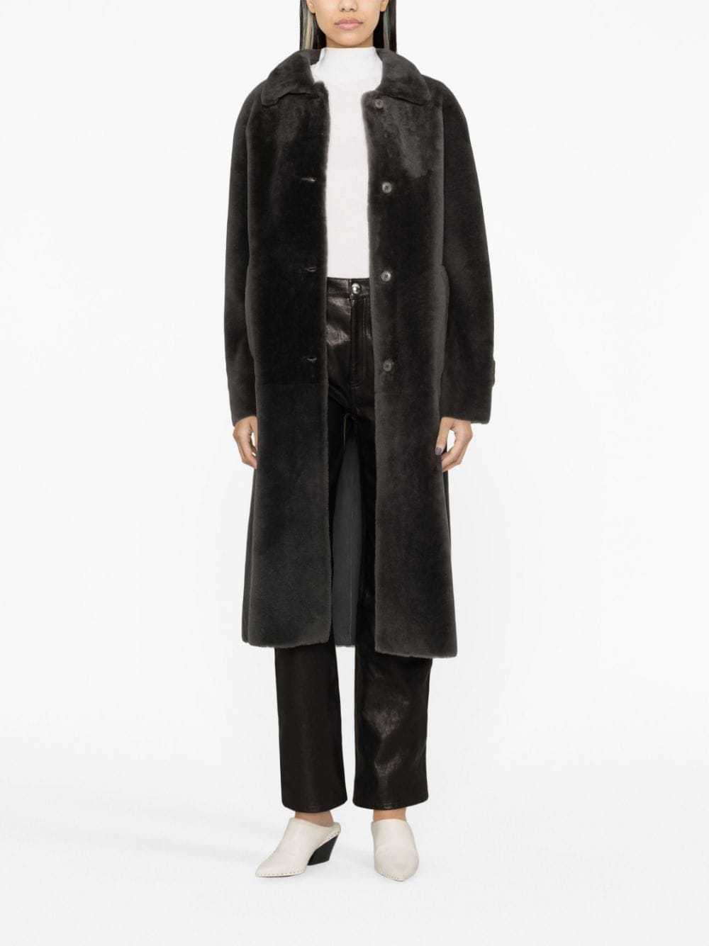 Inès & Maréchal Noble Oversized Coat In Black