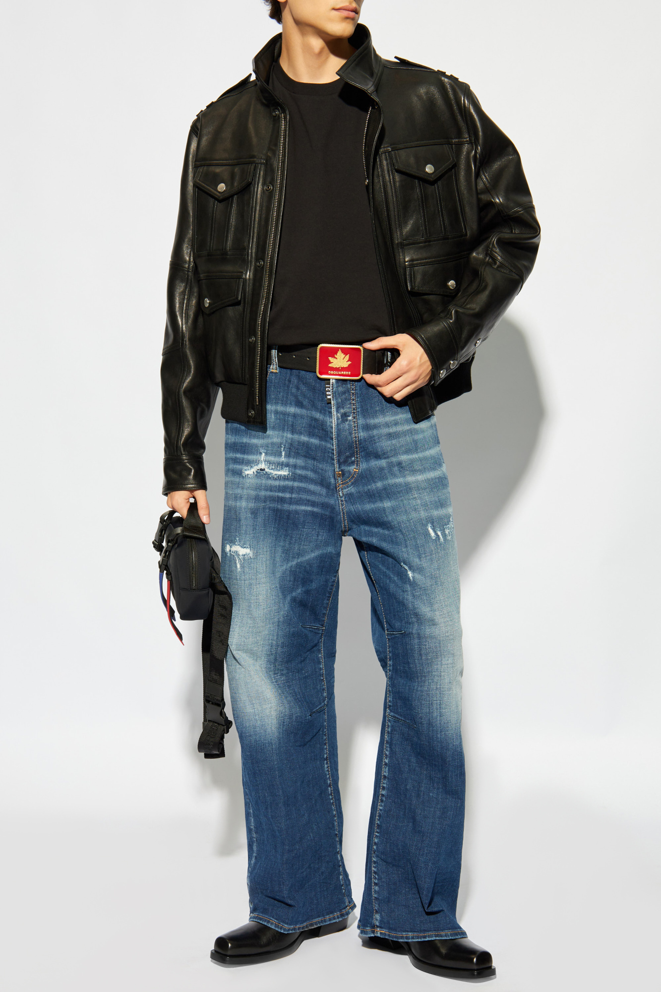 Dsquared2 Graphic-print Cotton T-shirt In Black