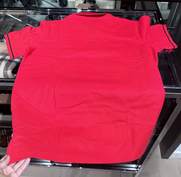 Burberry Logo Polo Shirt In Red