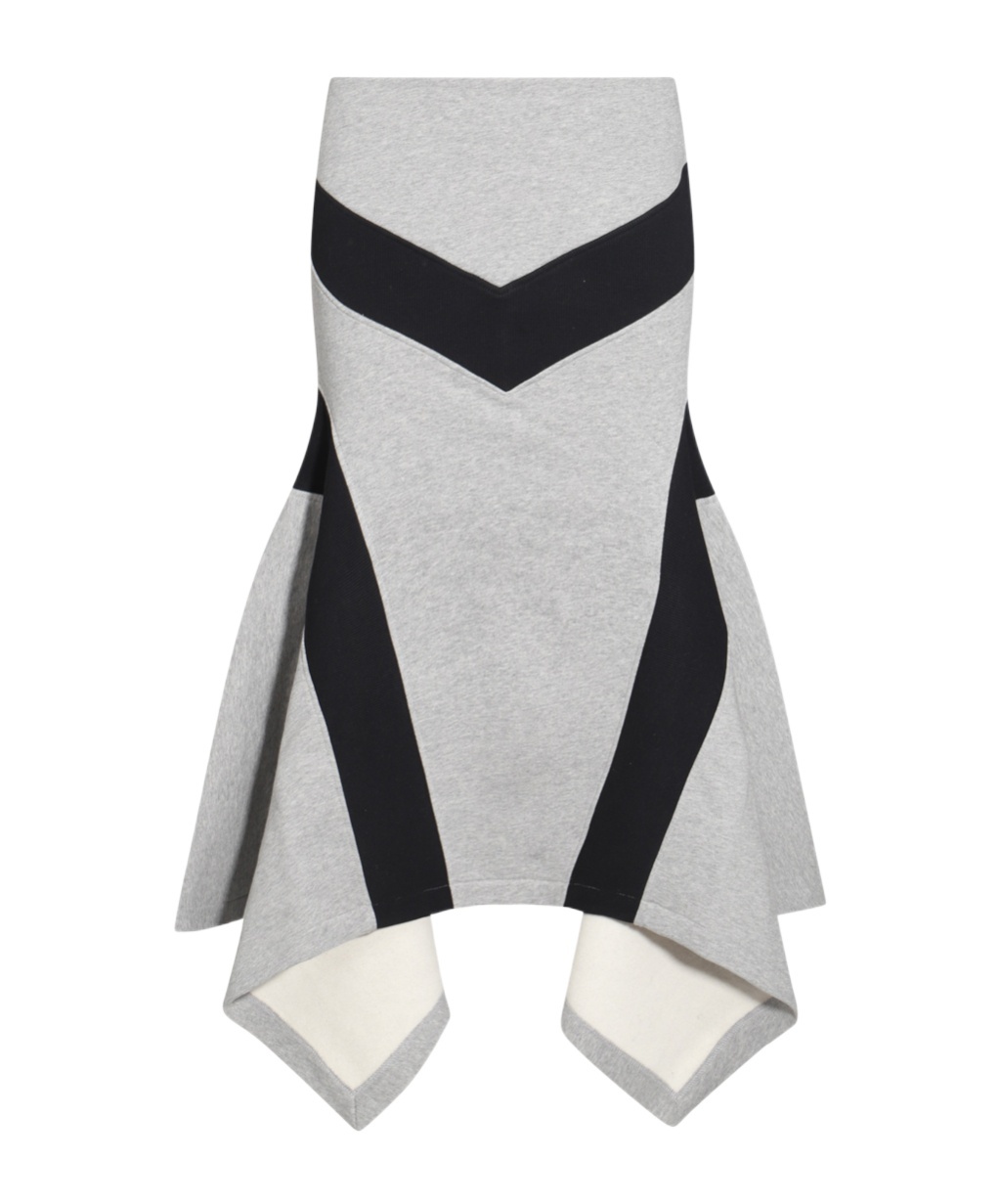 Attico Asymmetrical Maxi Skirt In Gray