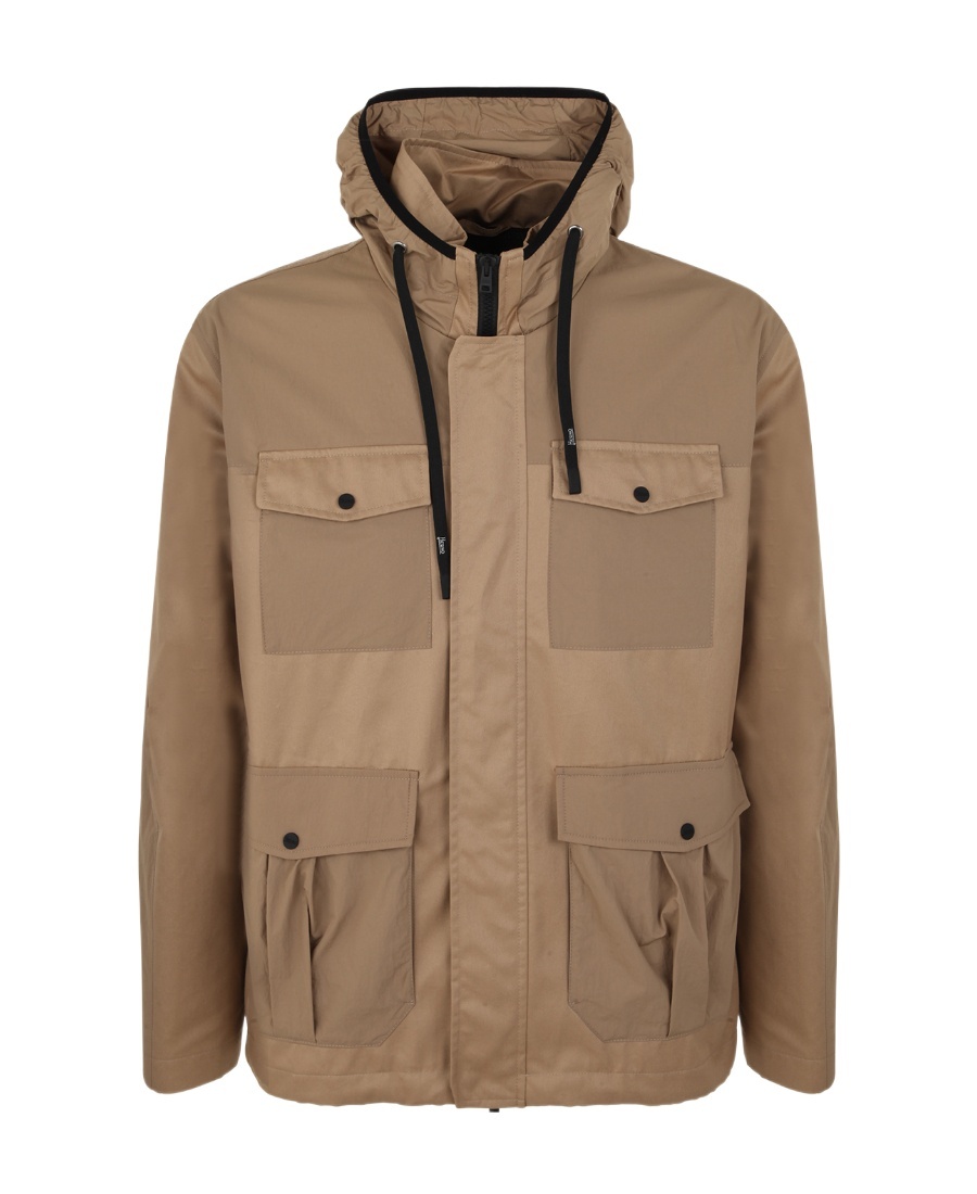 Herno Delon Urban Safari Field Jacket In Brown