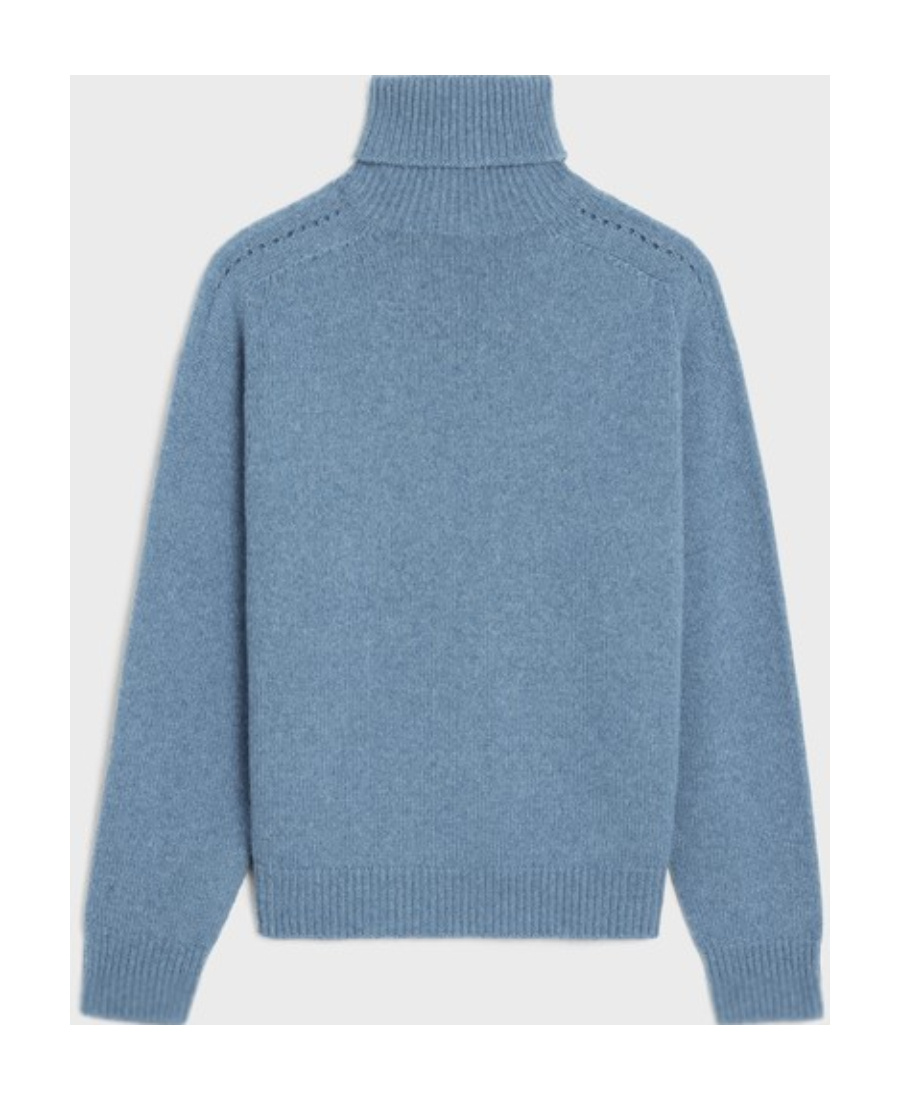 Celine Cashmere Turtleneck Sweater In Blue