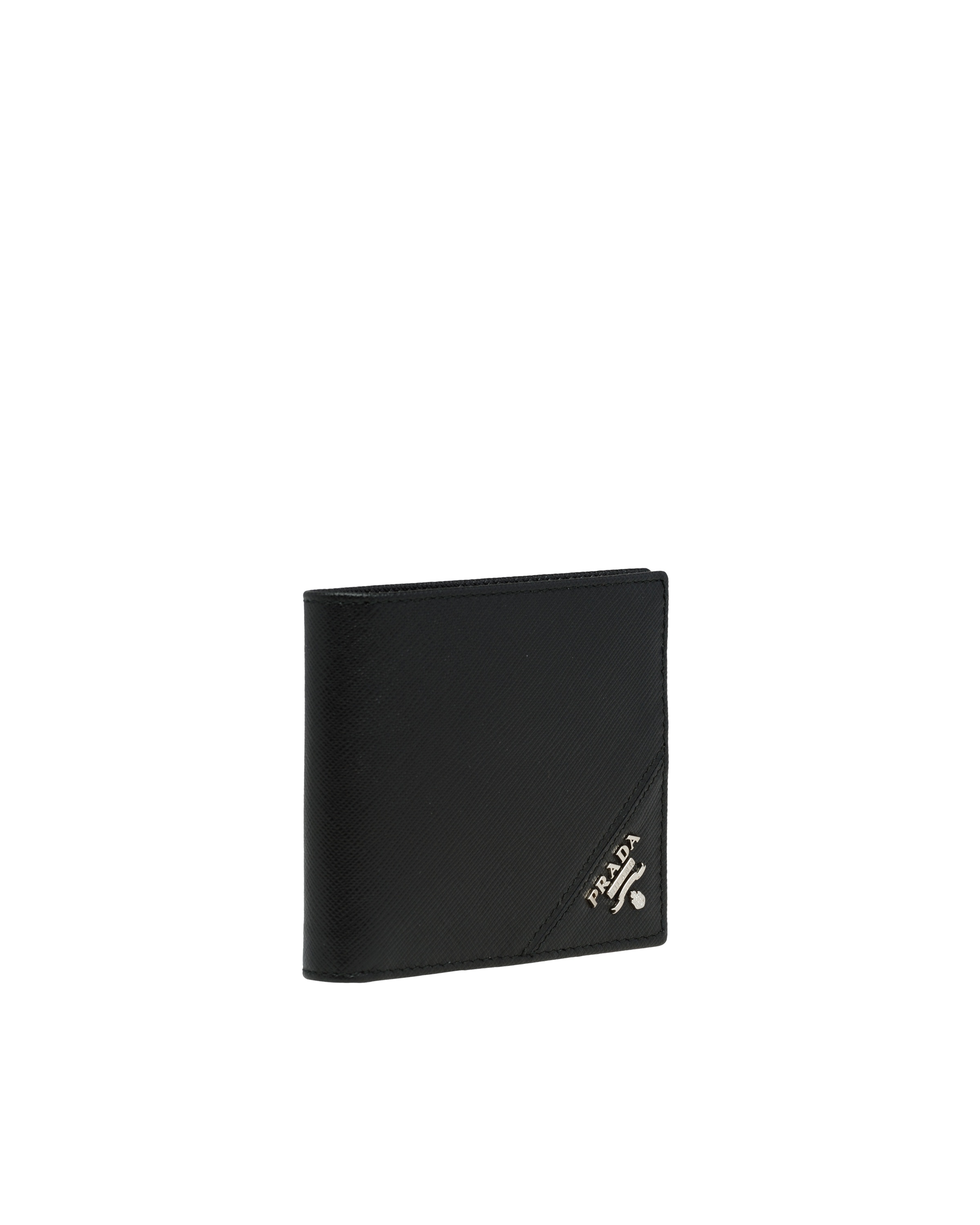 Prada Saffiano Leather Wallet In Black
