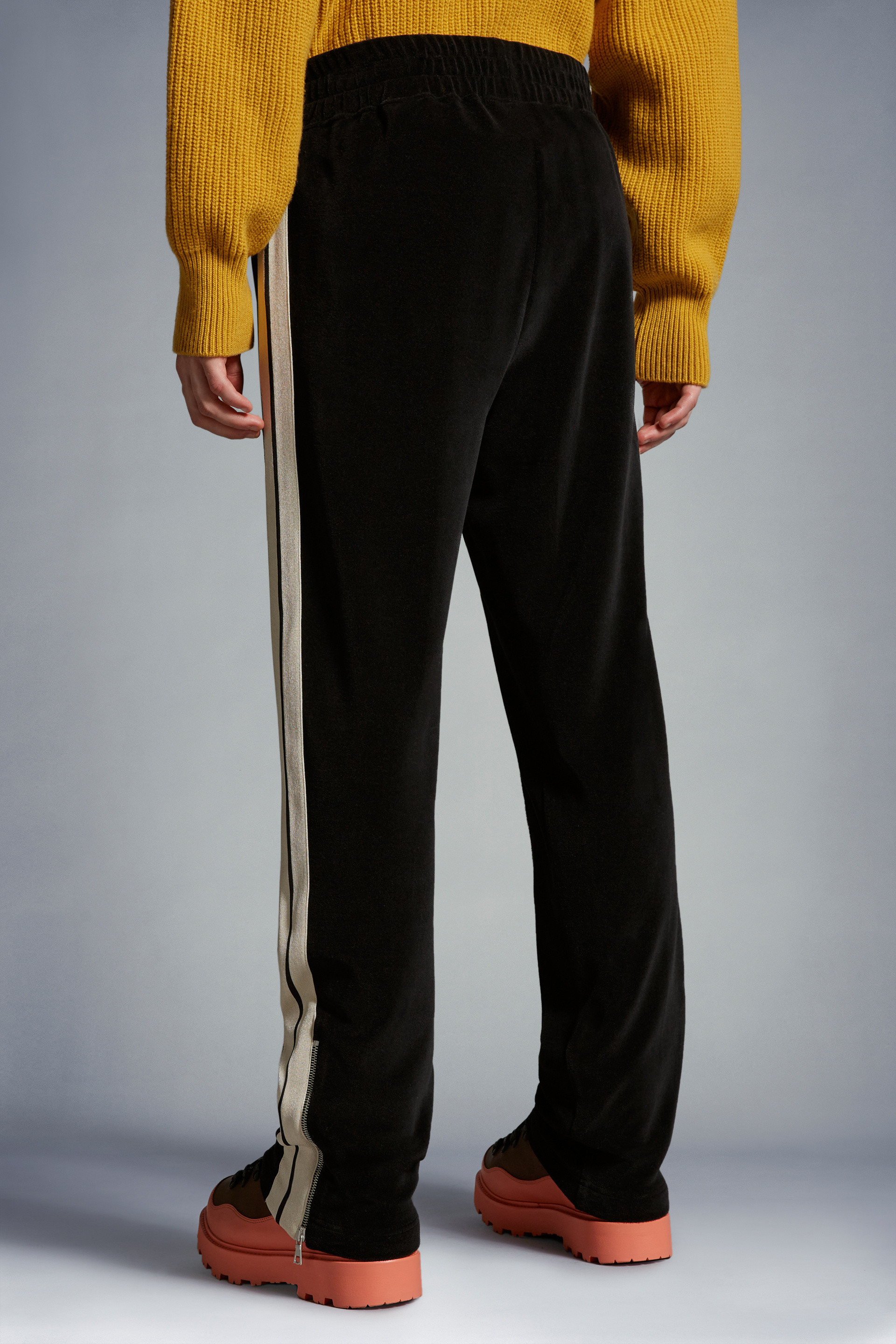 Moncler Palm Angels Joggers With Side Fabric Insert In Black