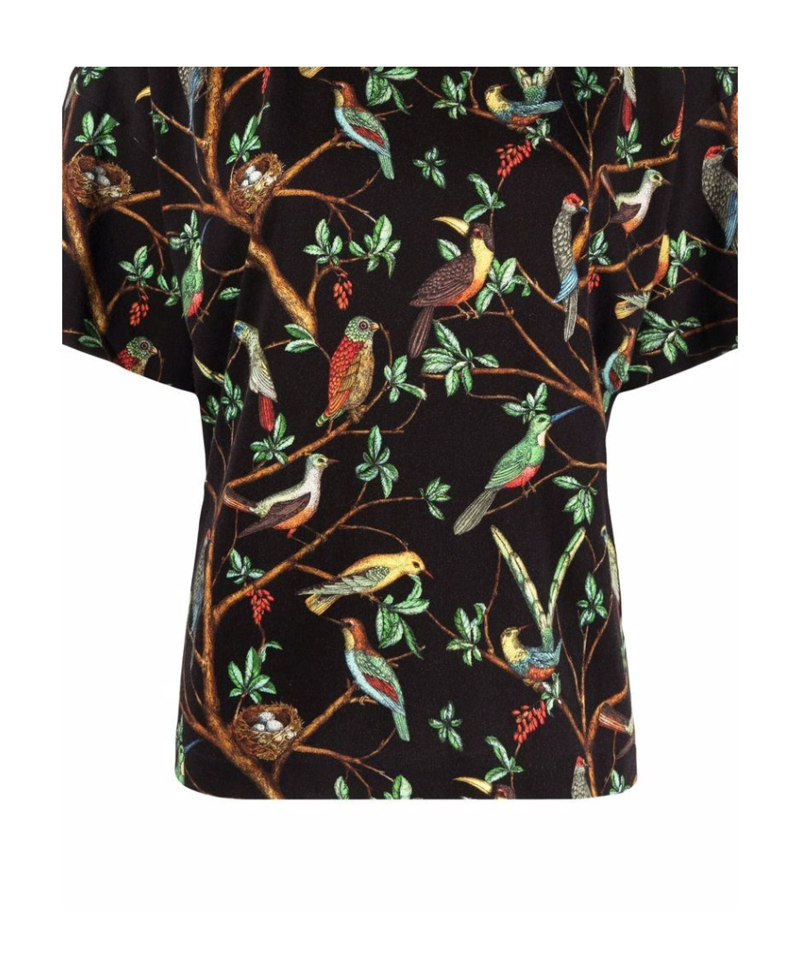 Kenzo Flock Of Birds Print T-shirt In Black