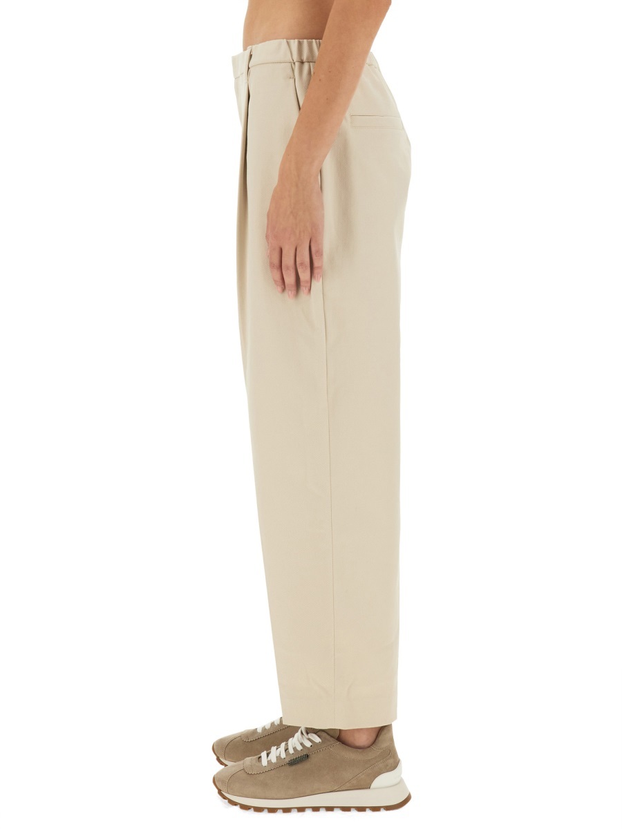 Brunello Cucinelli Cropped Fit Pants In Nude