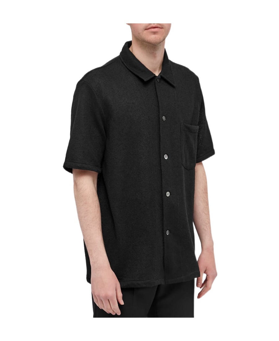 Our Legacy Black Boucle Box Shirt In Black
