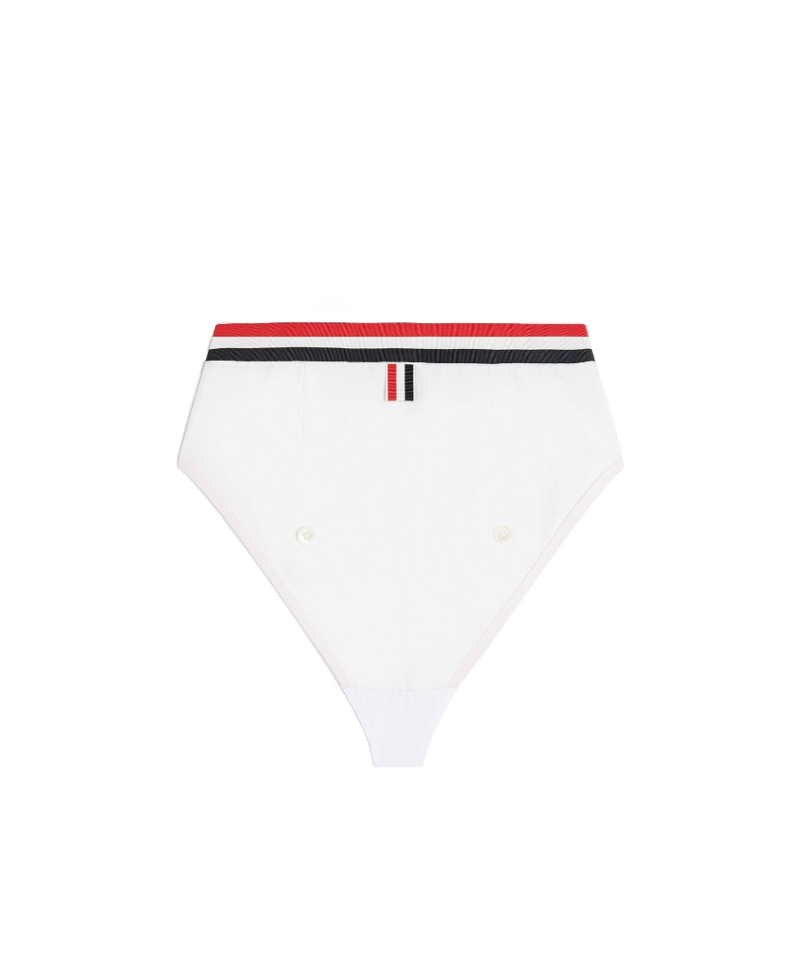 Thom Browne Logo-waistband Briefs In White