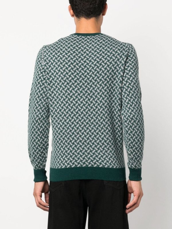 Drumohr Biscottino Crew-neck Cashmere Jumper In Green