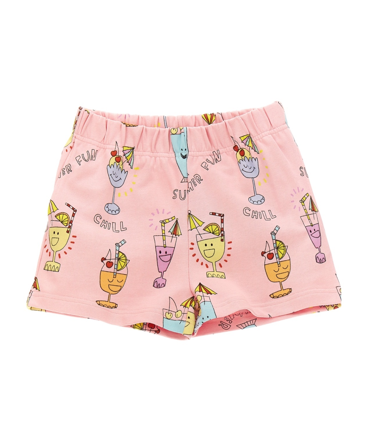 Stella Mccartney Graphic-print Cotton Shorts In Pink