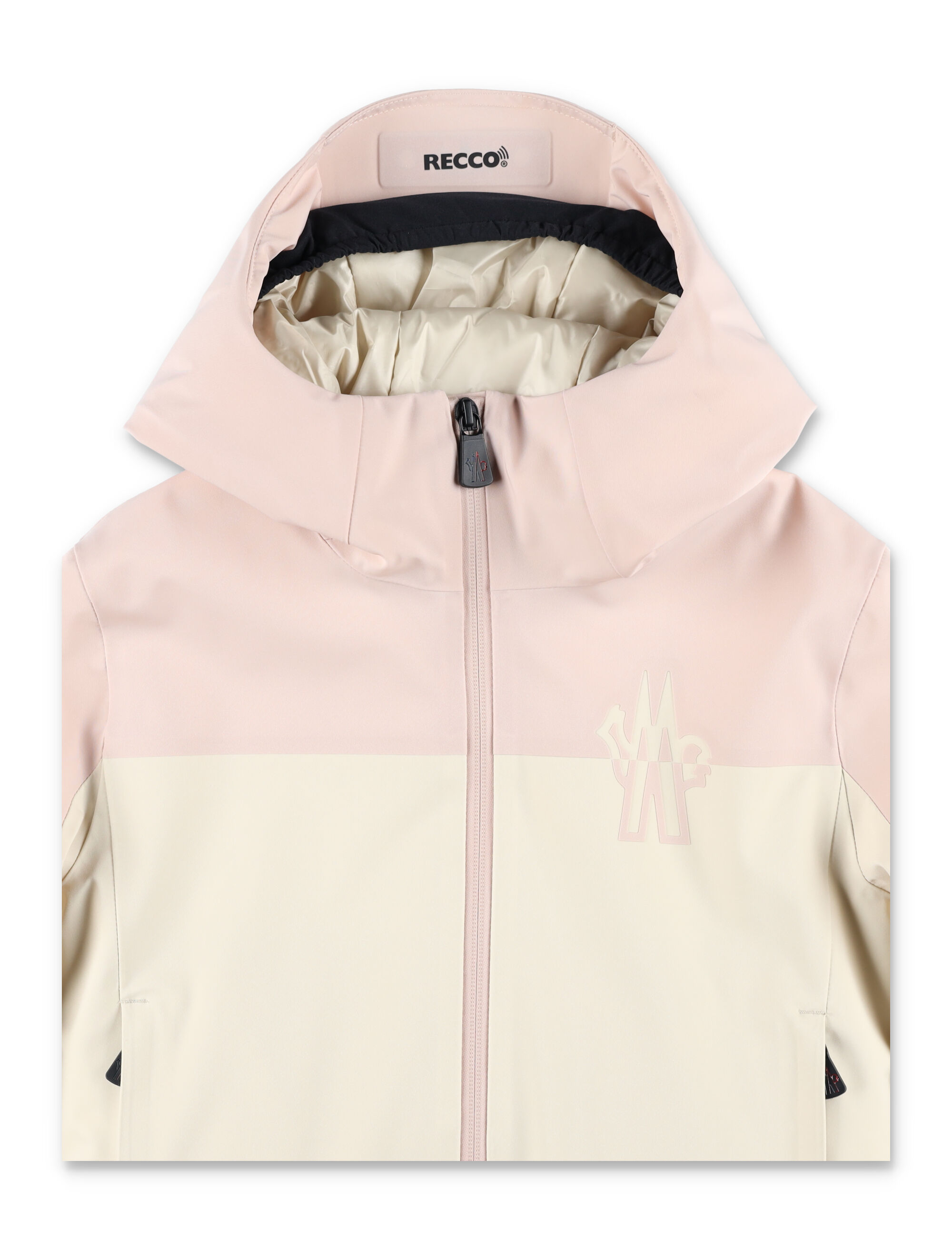 Moncler Long-sleeved Down Jacket In Nude