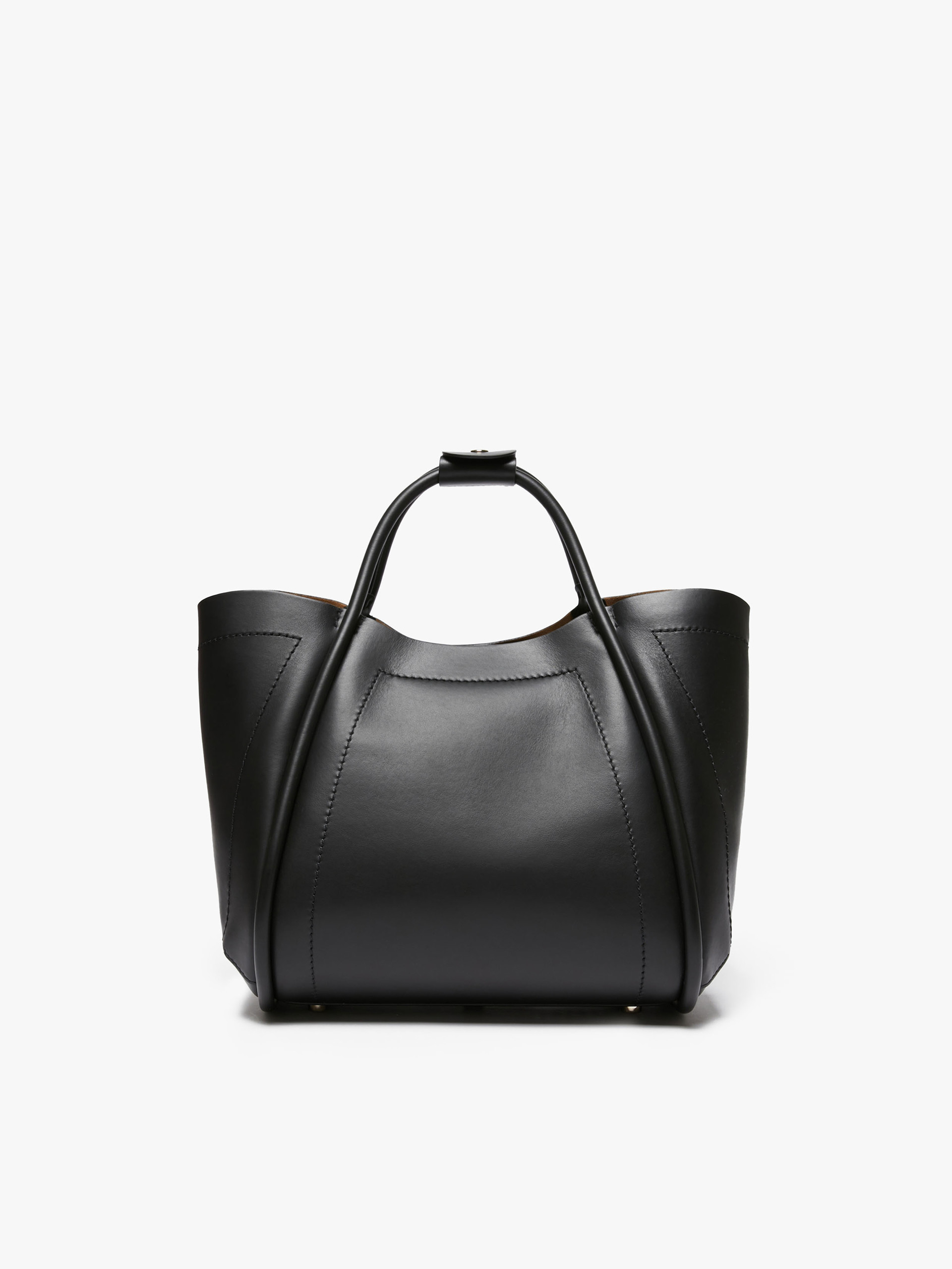 Max Mara Extra Small Leather Marine Bag In Black