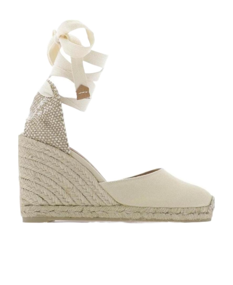 Shop Castaã±er Wedge Heel Espadrilles In Nude