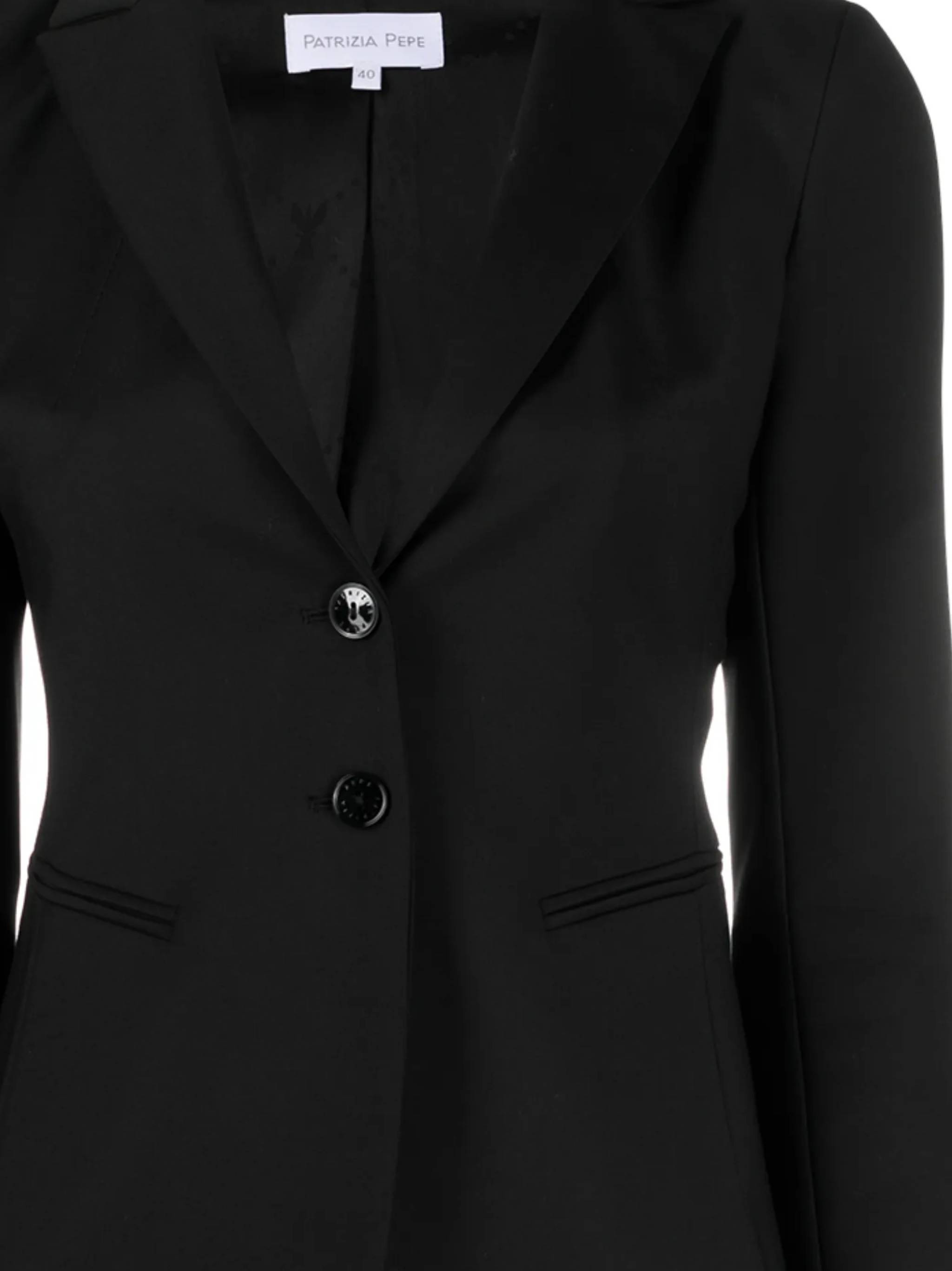 Patrizia Pepe Two-button Suit Jacket In Black