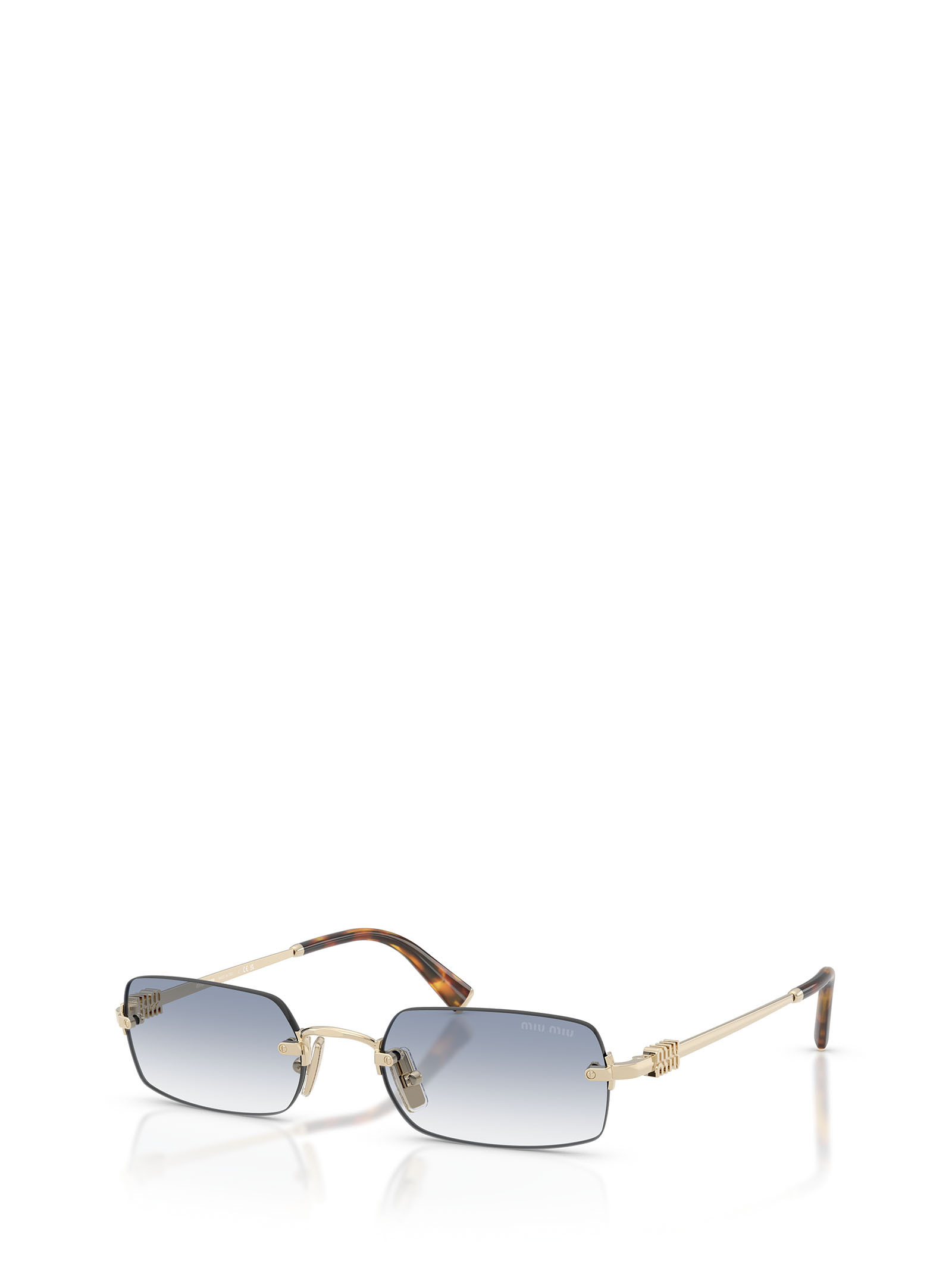 Miu Miu Rectangular Sunglasses In Gray