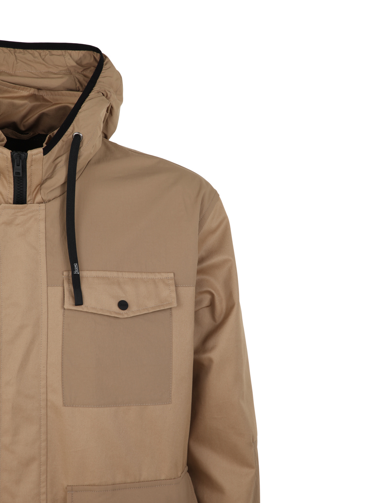 Herno Delon Urban Safari Field Jacket In Brown