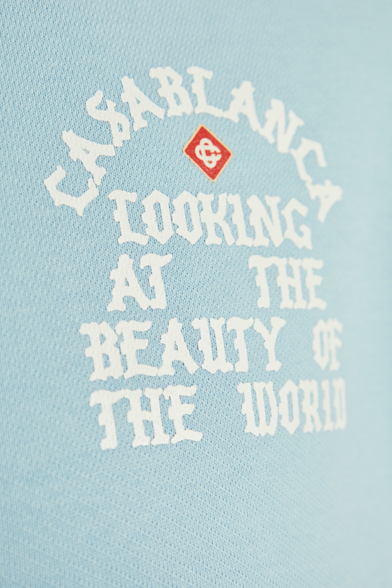 Casablanca The Beauty Of The World Cotton Sweatshirt In Blue