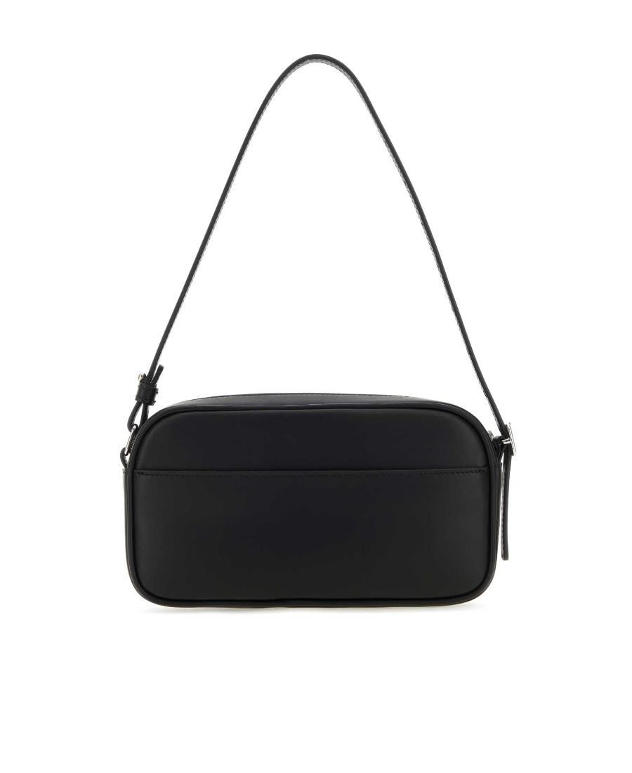 Courrèges Réédition Leather Shoulder Bag In Black