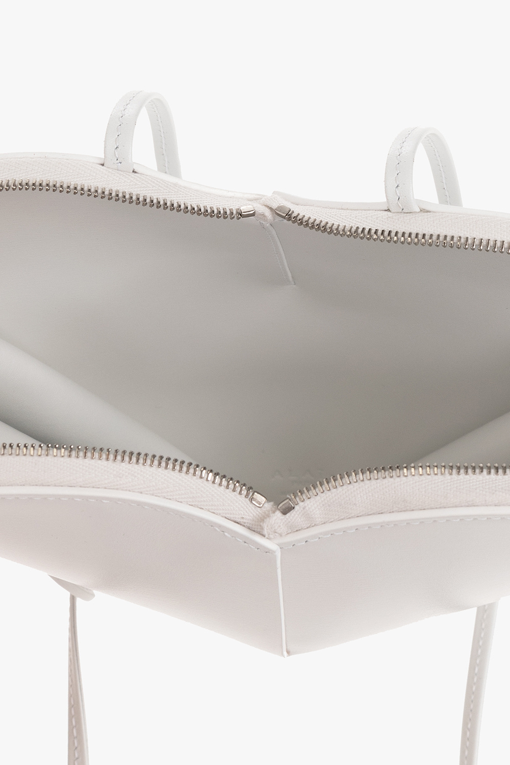 Shop Alaïa Zippered Shoulder Bag In White