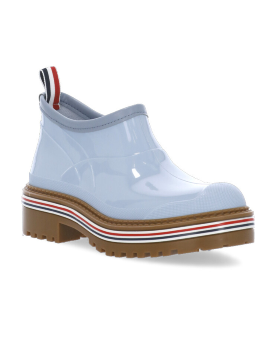 Thom Browne Round Toe Slip-on Boots In Blue